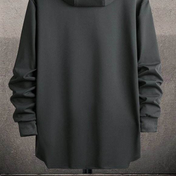 Dark Grey Mens Hoodie - Picture 4 of 7